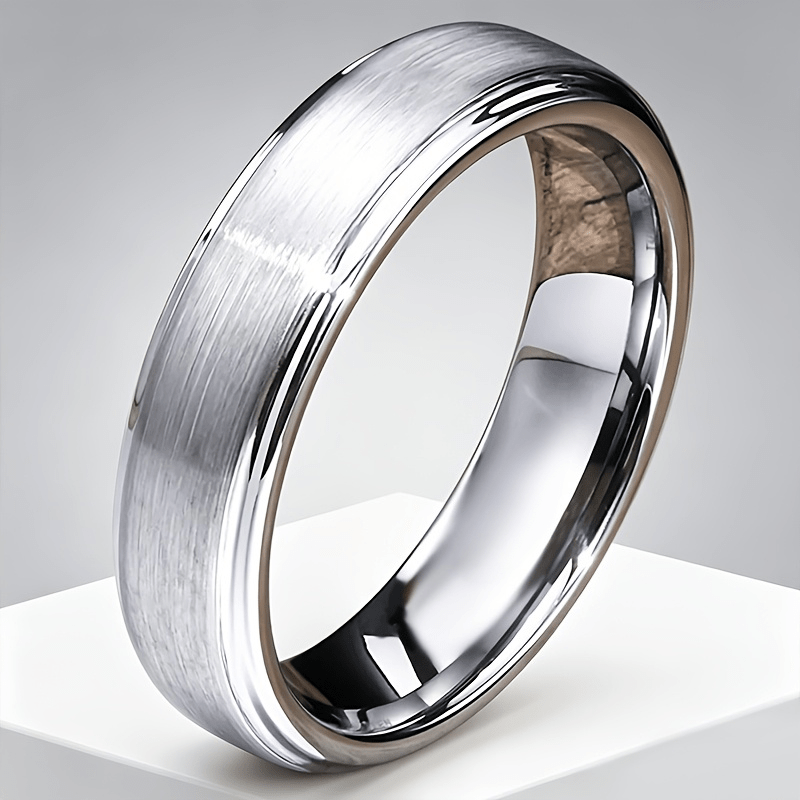 Unisex Matte 304 Stainless Steel Wedding Ring
